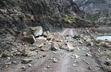 El Cañón del Atuel continuará intransitable por derrumbes, escurrimientos y zonas enlagunadas
